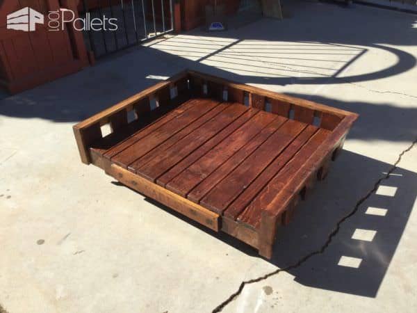 Raised Pallet Dog Bed Keeps Sadie Comfy Animal Pallet Houses & Pallet Supplies Raised Pallet Dog Bed Keeps Sadie Comfy Animal Pallet Houses & Pallet Supplies