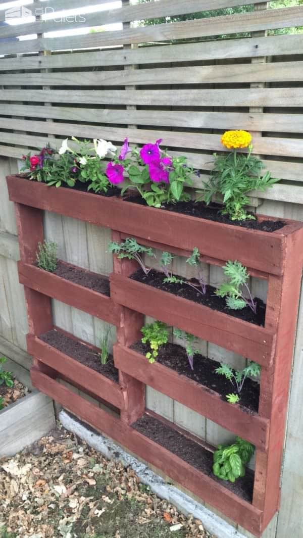 Staggered Vertical Pallet Planter Pallet Planters & Compost Bins Staggered Vertical Pallet Planter Pallet Planters & Compost Bins