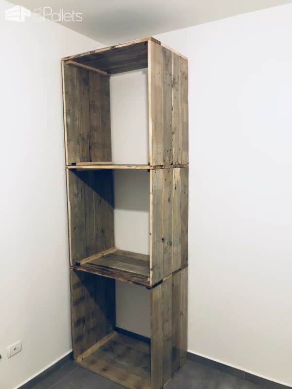 Pallet Closet Shelving Adds Flexible Storage! Pallet Shelves & Pallet Coat Hangers Pallet Closet Shelving Adds Flexible Storage! Pallet Shelves & Pallet Coat Hangers