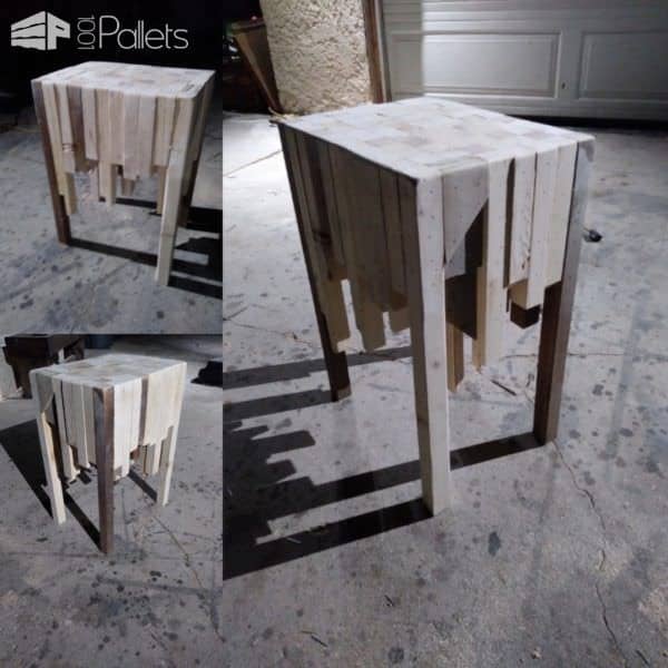 Stunning Scrap Pallet Wood Side Table Pallet Desks & Pallet Tables Stunning Scrap Pallet Wood Side Table Pallet Desks & Pallet Tables