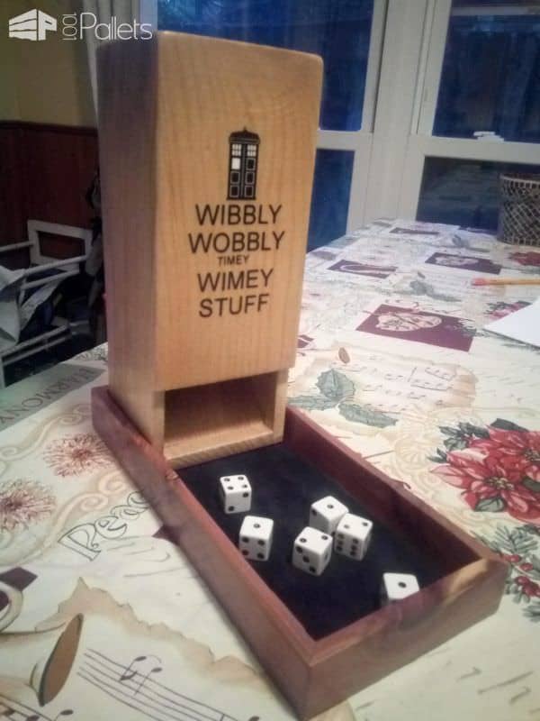 Brilliant Dr. Who Themed Pallet Dice Tower Fun Pallet Crafts for Kids Other Pallet Projects Brilliant Dr. Who Themed Pallet Dice Tower Fun Pallet Crafts for Kids Other Pallet Projects