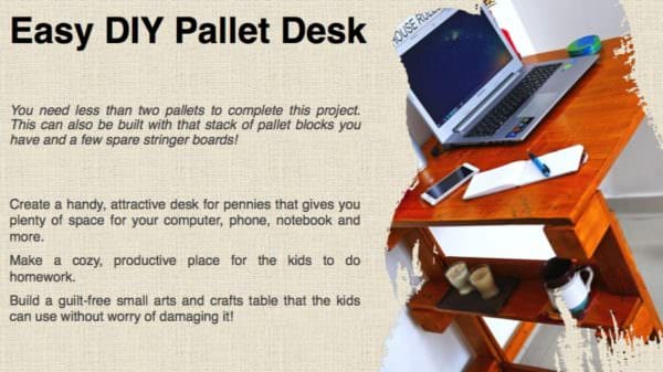 Easy Pallet Desk English Tutorials Furniture Easy Pallet Desk English Tutorials Furniture