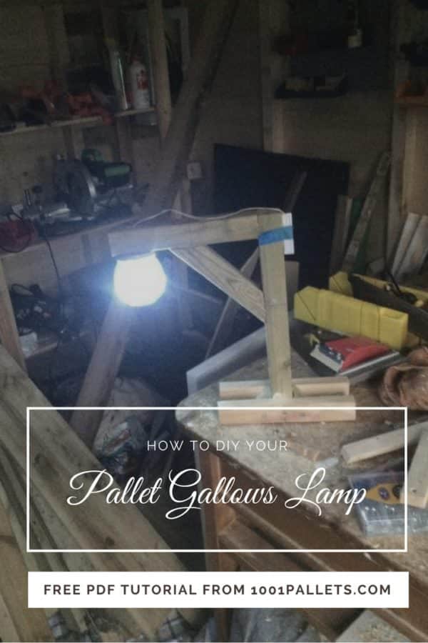 Pallet Gallows Lamp English Tutorials Home décor 