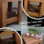 Pallet Side Table Has Snuggly Kitty Bed Built-in! Animal Pallet Houses & Pallet Supplies Pallet Desks & Pallet Tables Pallet Side Table Has Snuggly Kitty Bed Built-in! Animal Pallet Houses & Pallet Supplies Pallet Desks & Pallet Tables