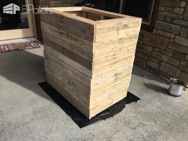 Tin-topped Pallet Kindling Box Pallet Boxes & Chests Tin-topped Pallet Kindling Box Pallet Boxes & Chests