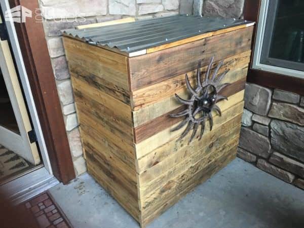 Tin-topped Pallet Kindling Box Pallet Boxes & Chests Tin-topped Pallet Kindling Box Pallet Boxes & Chests