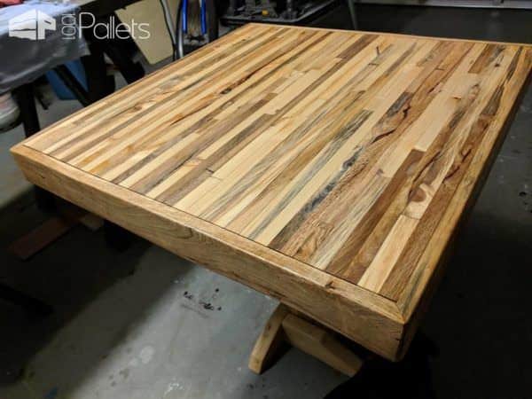 Butcher Block Two-pallet Bistro Table Pallet Desks & Pallet Tables Butcher Block Two-pallet Bistro Table Pallet Desks & Pallet Tables