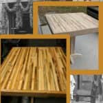 Butcher Block Two-pallet Bistro Table Pallet Desks & Pallet Tables Butcher Block Two-pallet Bistro Table Pallet Desks & Pallet Tables