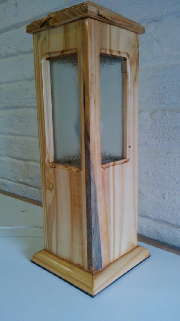 Elegantly Upcycled Wood Pedestal Lamp Pallet Lamps & Lights Elegantly Upcycled Wood Pedestal Lamp Pallet Lamps & Lights