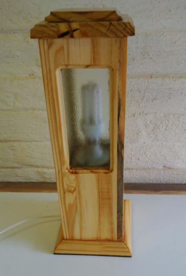 Elegantly Upcycled Wood Pedestal Lamp Pallet Lamps & Lights Elegantly Upcycled Wood Pedestal Lamp Pallet Lamps & Lights
