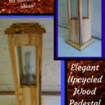 Elegantly Upcycled Wood Pedestal Lamp Pallet Lamps & Lights Elegantly Upcycled Wood Pedestal Lamp Pallet Lamps & Lights