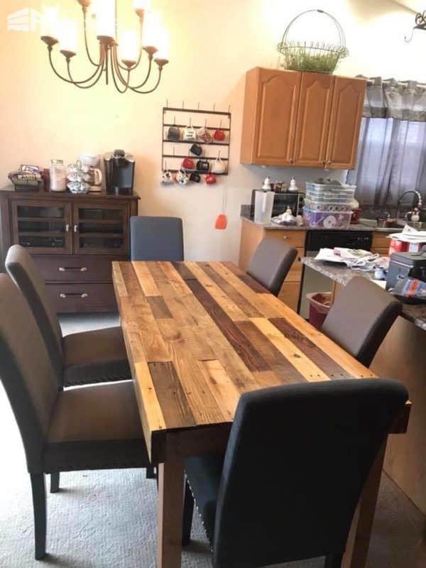 Multi-colored Pallet Dining Room Table Pallet Desks & Pallet Tables Multi-colored Pallet Dining Room Table Pallet Desks & Pallet Tables