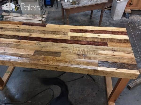 Multi-colored Pallet Dining Room Table Pallet Desks & Pallet Tables Multi-colored Pallet Dining Room Table Pallet Desks & Pallet Tables