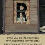 Pallet-framed Stencil Turns Metal Into Wall Art! Pallet Wall Decor & Pallet Painting Pallet-framed Stencil Turns Metal Into Wall Art! Pallet Wall Decor & Pallet Painting