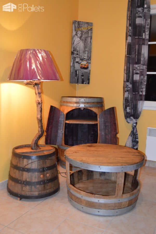 Upcycled Wine Barrel Furniture Pallet Coffee Tables Upcycled Wine Barrel Furniture Pallet Coffee Tables