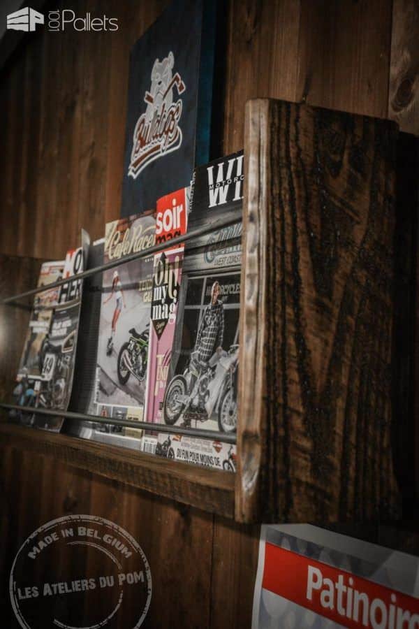 Vintage Barber Shop Decorated Using Pallets! Pallet Store, Bar & Restaurant Decorations Vintage Barber Shop Decorated Using Pallets! Pallet Store, Bar & Restaurant Decorations