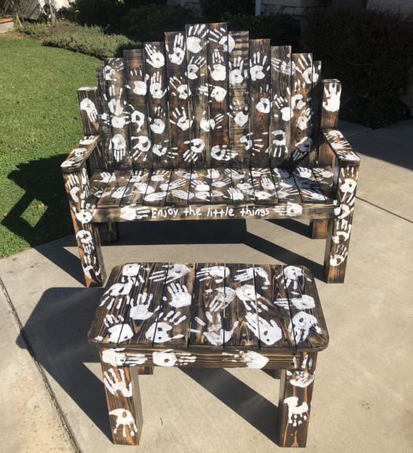 Enjoy the Little Things Pallet Bench Set Pallet Benches, Pallet Chairs & Stools Enjoy the Little Things Pallet Bench Set Pallet Benches, Pallet Chairs & Stools