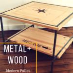 Metal-framed Pallet Inlay Coffee Table Pallet Coffee Tables Metal-framed Pallet Inlay Coffee Table Pallet Coffee Tables