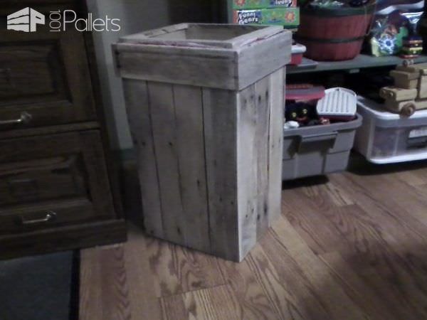 Pallet Wastebasket Keeps Shop Neat & Tidy Pallet Boxes & Chests Pallet Wastebasket Keeps Shop Neat & Tidy Pallet Boxes & Chests