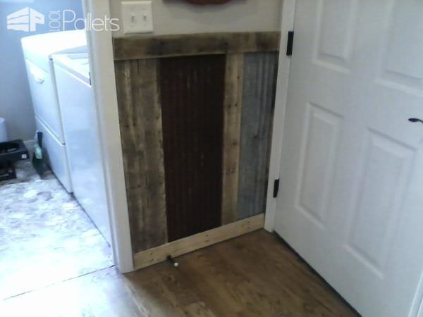 Pallets Plus Tin Makes Stunning Wainscoting! Pallet Walls & Pallet Doors Pallets Plus Tin Makes Stunning Wainscoting! Pallet Walls & Pallet Doors