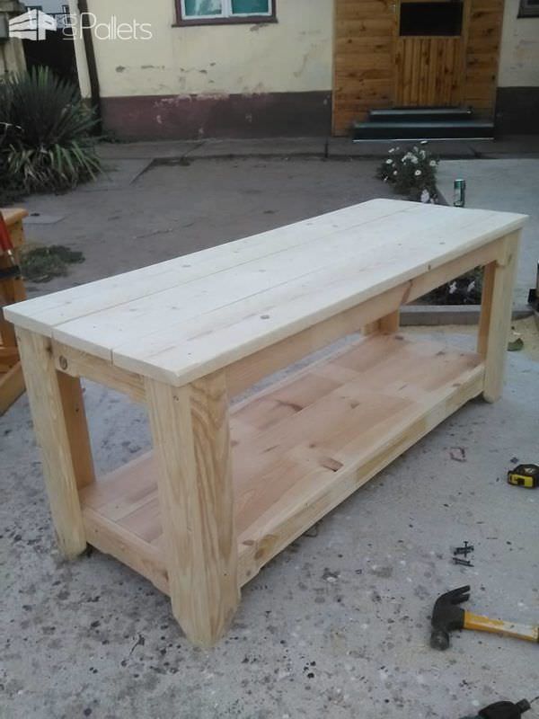 Sleek Coffee Table Made From Two Pallets Pallet Coffee Tables Sleek Coffee Table Made From Two Pallets Pallet Coffee Tables