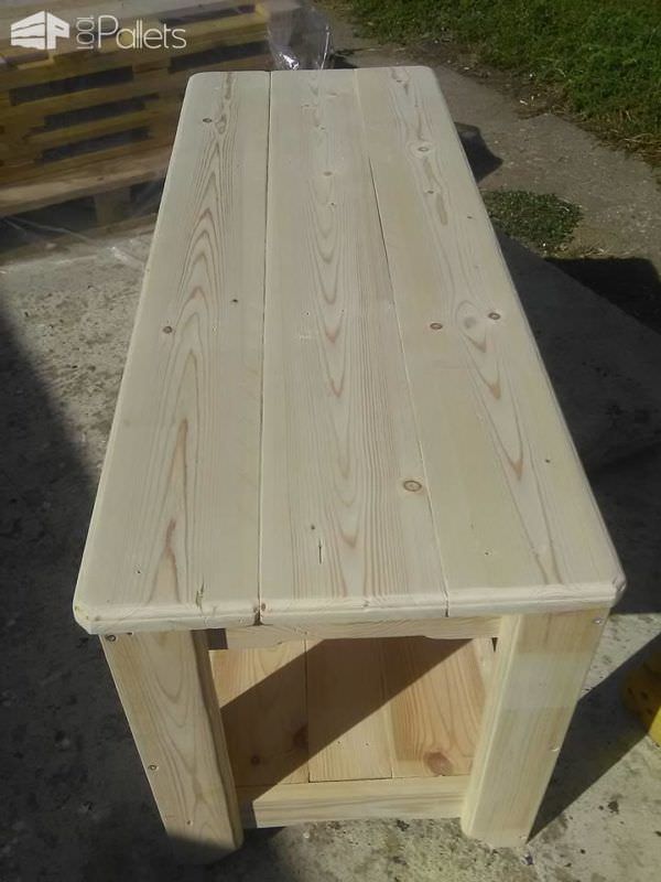 Sleek Coffee Table Made From Two Pallets Pallet Coffee Tables Sleek Coffee Table Made From Two Pallets Pallet Coffee Tables