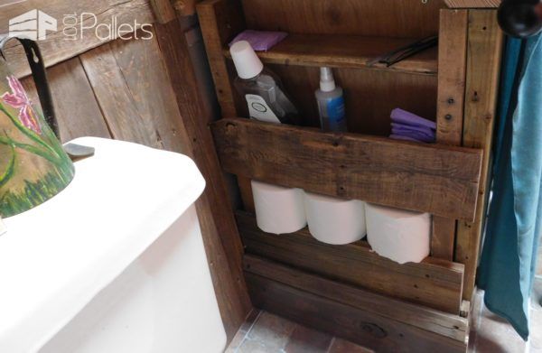 Stupendous Rustic Pallet Bathroom Transformation! Pallet Cabinets & Wardrobes Pallet Home Décor Ideas Stupendous Rustic Pallet Bathroom Transformation! Pallet Cabinets & Wardrobes Pallet Home Décor Ideas
