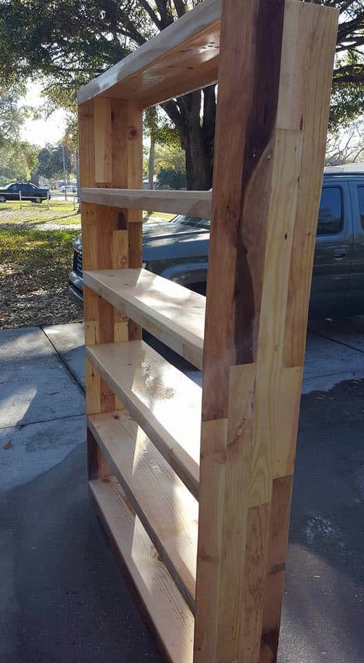 Two-tone Pallet Display Shelf Doubles As Bookshelf! Pallet Bookcases & Bookshelves Two-tone Pallet Display Shelf Doubles As Bookshelf! Pallet Bookcases & Bookshelves