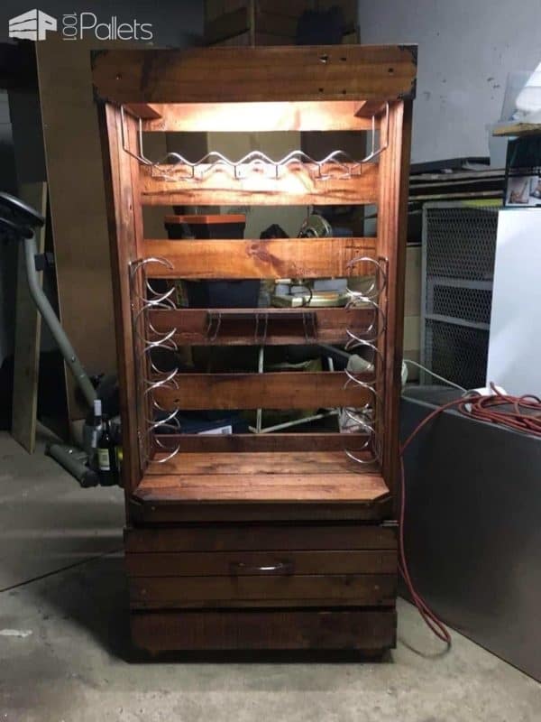 Original Led Lighted Pallet Wine & Glasses Rack Pallet Bars Original Led Lighted Pallet Wine & Glasses Rack Pallet Bars