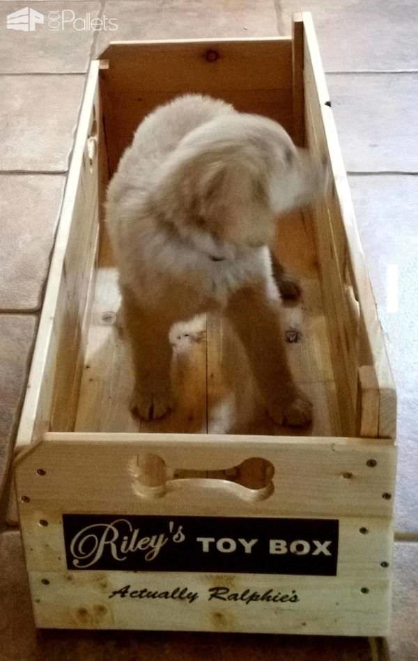 Riley & Ralphie’s Pallet Wood Puppy Toy Box! Animal Pallet Houses & Pallet Supplies Pallet Boxes & Chests Riley & Ralphie’s Pallet Wood Puppy Toy Box! Animal Pallet Houses & Pallet Supplies Pallet Boxes & Chests