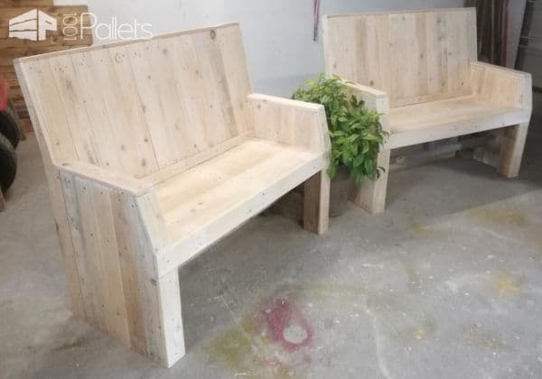 Sophisticated Pallet Bench Set Adds Beauty To Your Patio Pallet Benches, Pallet Chairs & Stools Sophisticated Pallet Bench Set Adds Beauty To Your Patio Pallet Benches, Pallet Chairs & Stools
