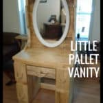 Diminuitive Pallet Vanity Perfect For Granddaughter Pallet Cabinets & Wardrobes Diminuitive Pallet Vanity Perfect For Granddaughter Pallet Cabinets & Wardrobes