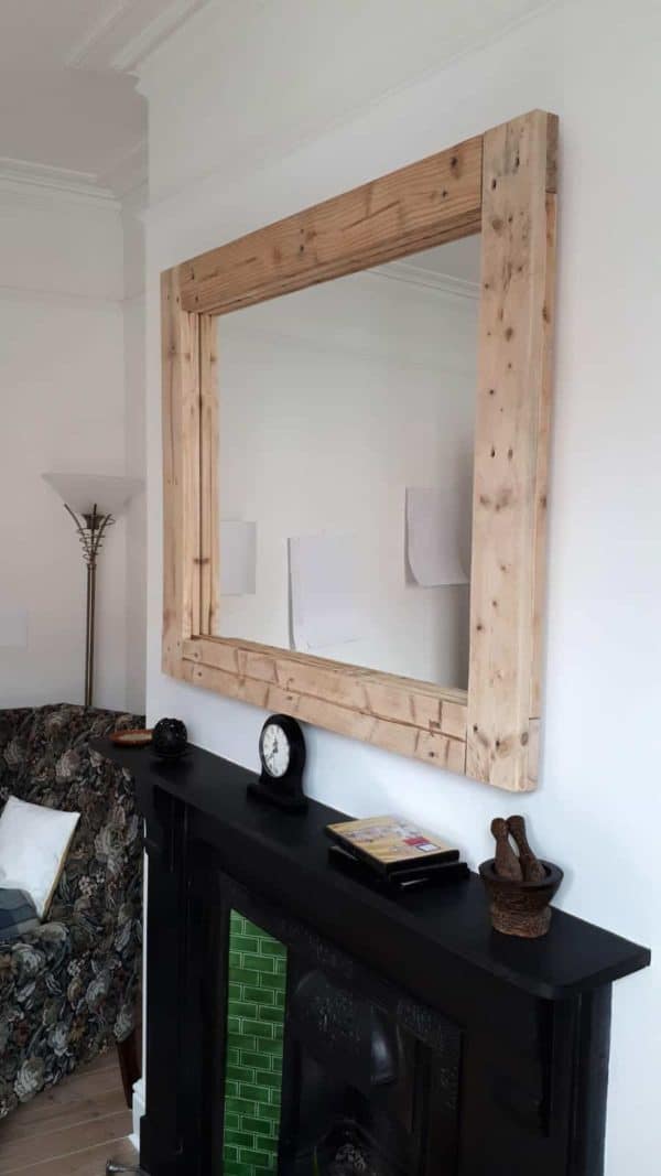 Large Simple Pallet Mirror Frame Dresses Up The Walls Pallet Wall Decor & Pallet Painting Large Simple Pallet Mirror Frame Dresses Up The Walls Pallet Wall Decor & Pallet Painting