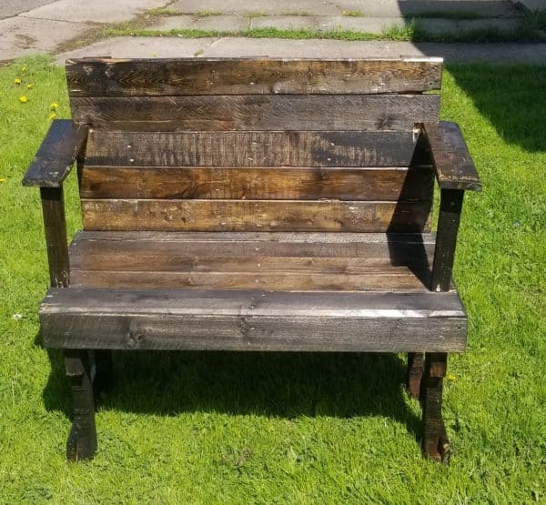 Rustic Pallet Loveseat Bench Is Perfect For Smaller Spaces Pallet Benches, Pallet Chairs & Stools Rustic Pallet Loveseat Bench Is Perfect For Smaller Spaces Pallet Benches, Pallet Chairs & Stools