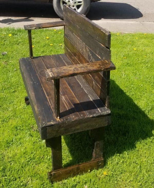 Rustic Pallet Loveseat Bench Is Perfect For Smaller Spaces Pallet Benches, Pallet Chairs & Stools Rustic Pallet Loveseat Bench Is Perfect For Smaller Spaces Pallet Benches, Pallet Chairs & Stools