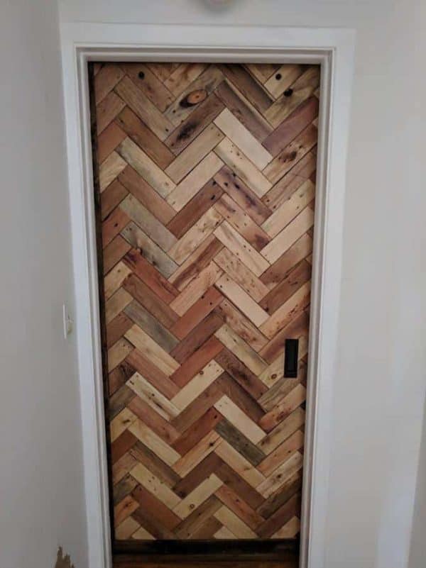 10 Pallets Double-sided Herringbone Barn Door Pallet Walls & Pallet Doors 10 Pallets Double-sided Herringbone Barn Door Pallet Walls & Pallet Doors