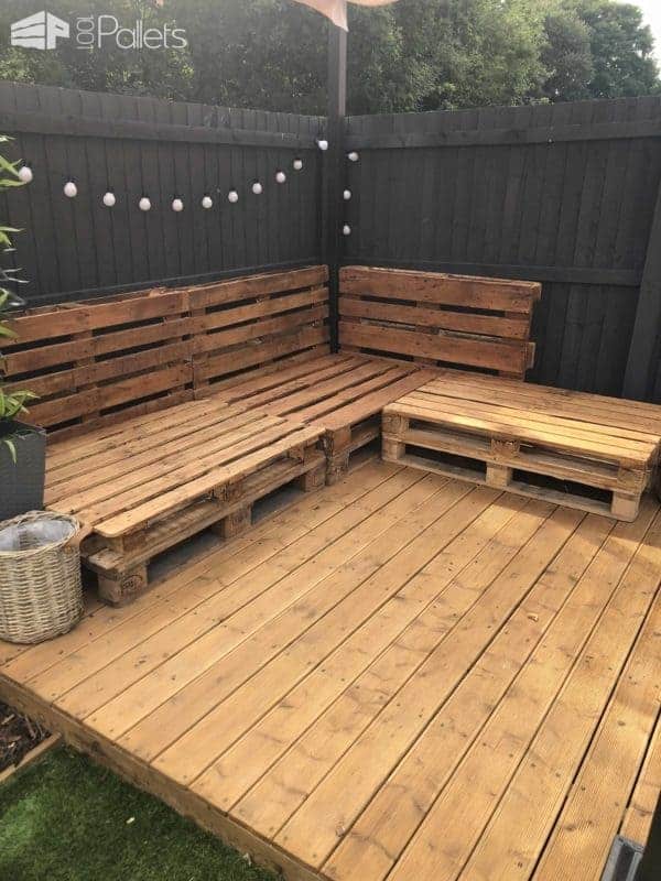 Easy Pallet Corner Sofa Lounges & Garden Sets Pallet Sofas & Couches Easy Pallet Corner Sofa Lounges & Garden Sets Pallet Sofas & Couches