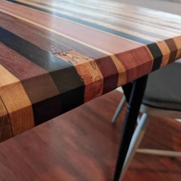 Butcher Block Table with Mid Century Legs Pallet Desks & Pallet Tables Butcher Block Table with Mid Century Legs Pallet Desks & Pallet Tables