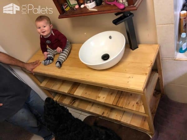 Custom Pallet Bathroom Vanity Pallet Cabinets & Wardrobes Custom Pallet Bathroom Vanity Pallet Cabinets & Wardrobes