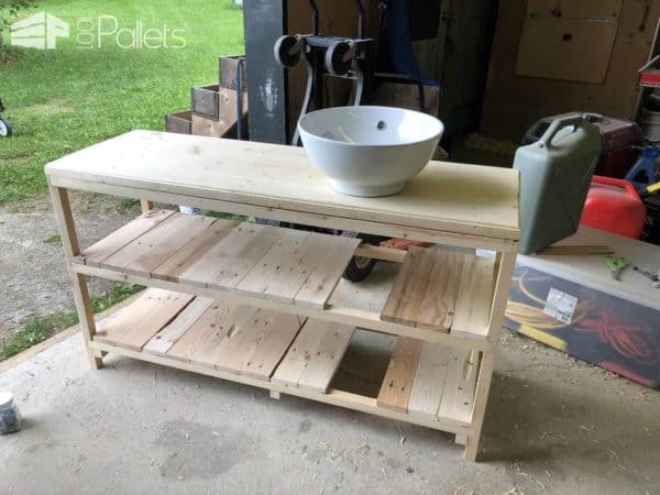 Custom Pallet Bathroom Vanity Pallet Cabinets & Wardrobes Custom Pallet Bathroom Vanity Pallet Cabinets & Wardrobes