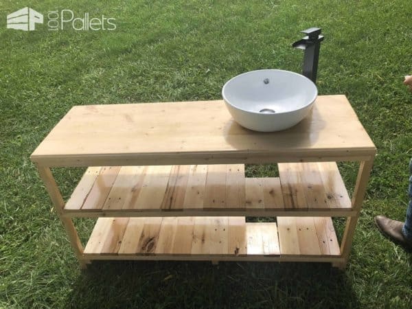 Custom Pallet Bathroom Vanity Pallet Cabinets & Wardrobes Custom Pallet Bathroom Vanity Pallet Cabinets & Wardrobes