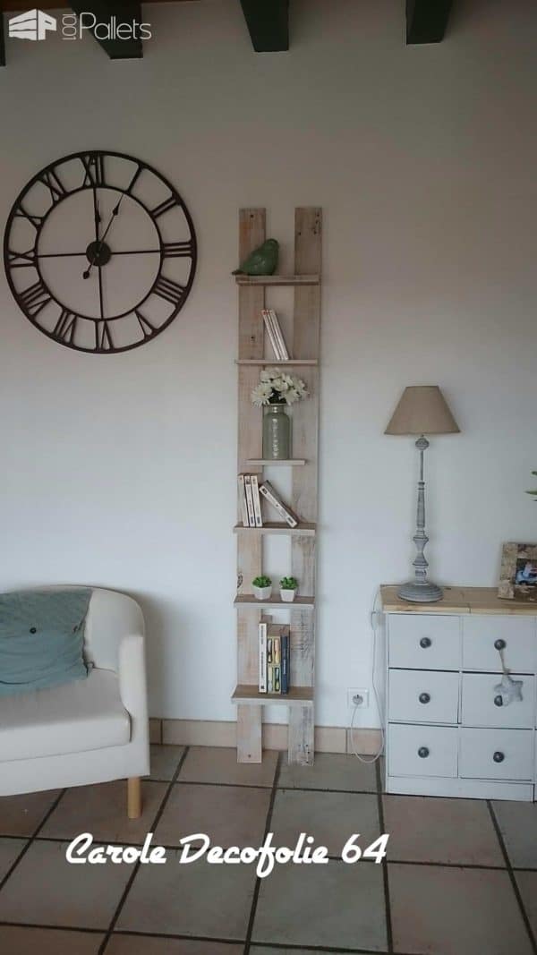 Ladder Shelf from Wood Pallet & Reclaimed Wood Pallet Home Décor Ideas Ladder Shelf from Wood Pallet & Reclaimed Wood Pallet Home Décor Ideas