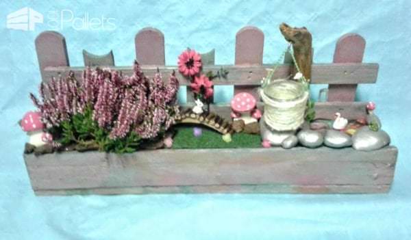 Pallet Fairy Garden with Mushrooms & Candles Pallet Planters & Compost Bins Pallet Fairy Garden with Mushrooms & Candles Pallet Planters & Compost Bins