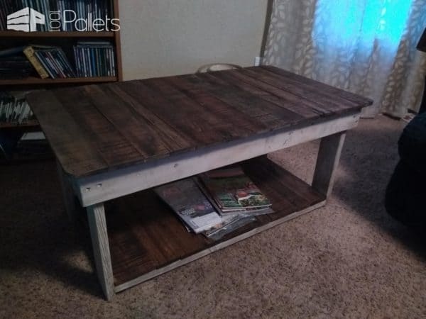 Dark Walnut Coffee Table With White Wipe Stained Frame & Legs Pallet Coffee Tables Dark Walnut Coffee Table With White Wipe Stained Frame & Legs Pallet Coffee Tables