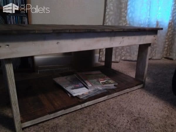 Dark Walnut Coffee Table With White Wipe Stained Frame & Legs Pallet Coffee Tables Dark Walnut Coffee Table With White Wipe Stained Frame & Legs Pallet Coffee Tables