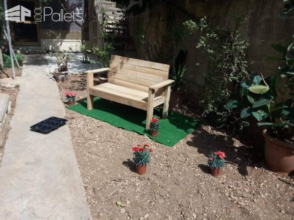 Garden Bench from Wood Pallets Pallet Benches, Pallet Chairs & Stools Garden Bench from Wood Pallets Pallet Benches, Pallet Chairs & Stools