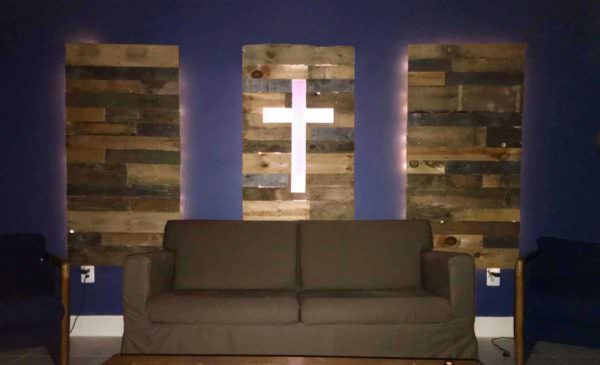 Pallet Wood Panels With Cross Pallet Wall Decor & Pallet Painting Pallet Wood Panels With Cross Pallet Wall Decor & Pallet Painting