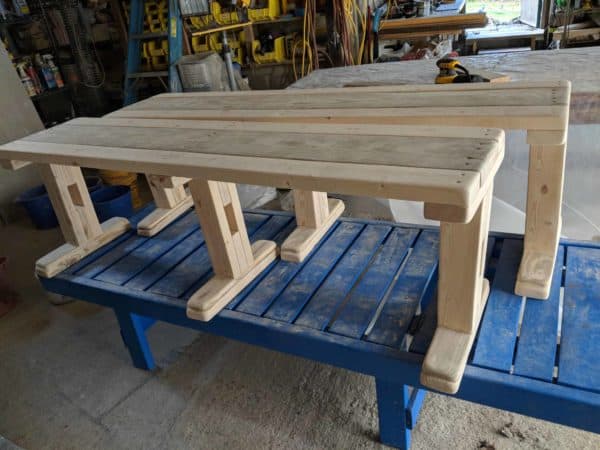 Pallet Farmhouse Table and Benches Pallet Benches, Pallet Chairs & Stools Pallet Desks & Pallet Tables Pallet Farmhouse Table and Benches Pallet Benches, Pallet Chairs & Stools Pallet Desks & Pallet Tables