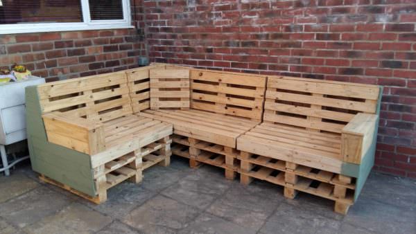 Garden Pallet Corner Bench Lounges & Garden Sets Pallet Benches, Pallet Chairs & Stools Garden Pallet Corner Bench Lounges & Garden Sets Pallet Benches, Pallet Chairs & Stools