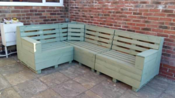 Garden Pallet Corner Bench Lounges & Garden Sets Pallet Benches, Pallet Chairs & Stools Garden Pallet Corner Bench Lounges & Garden Sets Pallet Benches, Pallet Chairs & Stools